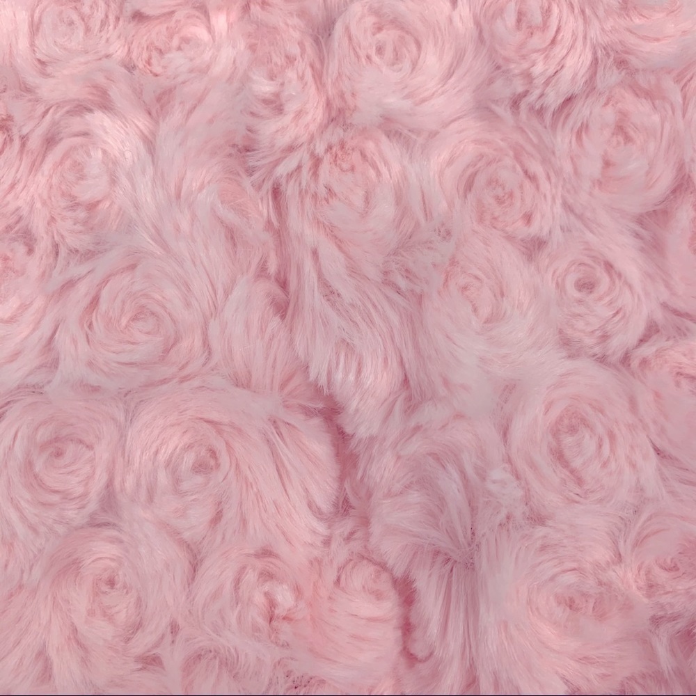 Oralmay Rosette Faux Fur Pink Coat 2-4 months - Picture 2 of 8